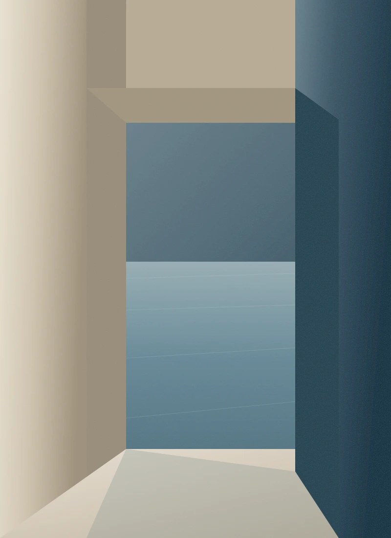 Passaggio architettonico affacciato sul Baltico